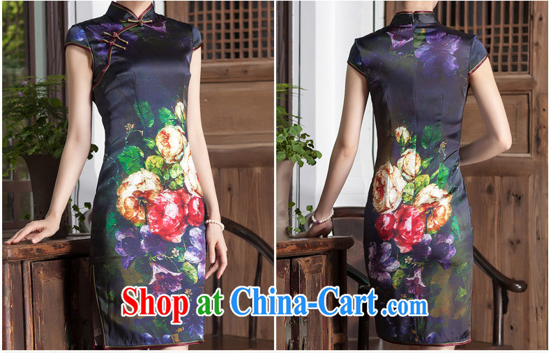 Yin Yue NARS summer 2014 Chinese improved cheongsam heavy silk daily retro upscale female banquet cheongsam dress picture color S pictures, price, brand platters! Elections are good character, the national distribution, so why buy now enjoy more preferential! Health