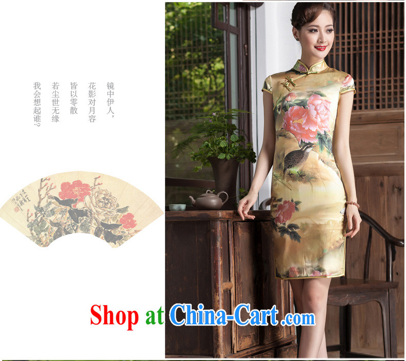 Royal Seal Yin Yue 2014 Chinese traditional Silk stamp beauty dresses the stylish upmarket sauna Silk Cheongsam dress picture color S pictures, price, brand platters! Elections are good character, the national distribution, so why buy now enjoy more preferential! Health