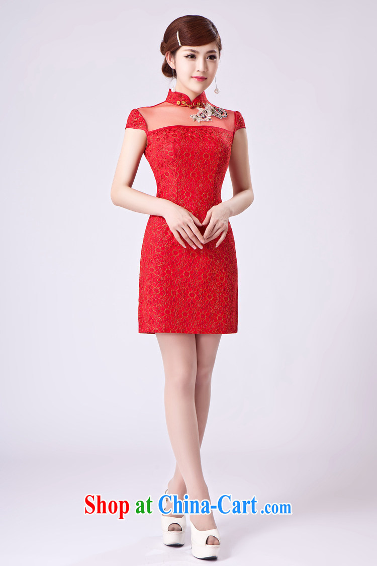 There is embroidery bridal 2014 new black sexy lace cheongsam dress short-sleeved dresses summer stylish retro dress QP - 396 golden M waist 2 feet 1 pictures, price, brand platters! Elections are good character, the national distribution, so why buy now enjoy more preferential! Health