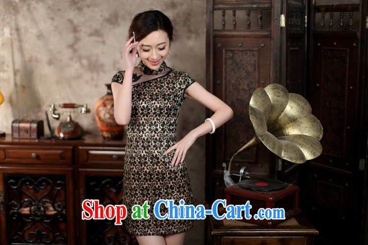 There is embroidery bridal 2014 new black sexy lace cheongsam dress short-sleeved dresses summer stylish retro dress QP - 396 golden M waist 2 feet 1 pictures, price, brand platters! Elections are good character, the national distribution, so why buy now enjoy more preferential! Health