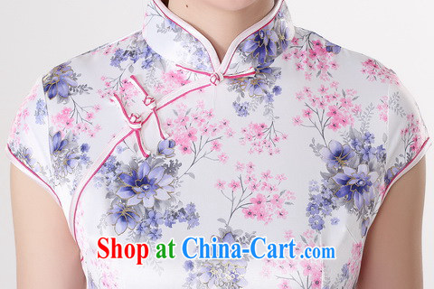 And Jing Ge dresses summer improved retro dresses, for a tight cotton stamp Chinese improved cheongsam dress short - A White 2XL pictures, price, brand platters! Elections are good character, the national distribution, so why buy now enjoy more preferential! Health