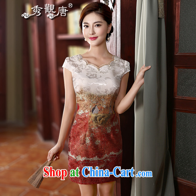 The CYD HO Kwun Tong' dependency of 2015 summer dresses stylish and improved the collar beauty style dress suit XXL