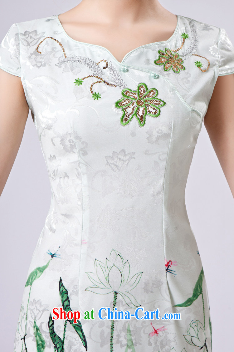 There is embroidery bridal 2014 new summer fashion Daily Beauty antique porcelain was improved dress Tang Dynasty Women cheongsam dress QP 398 short XXL Suzhou shipping pictures, price, brand platters! Elections are good character, the national distribution, so why buy now enjoy more preferential! Health