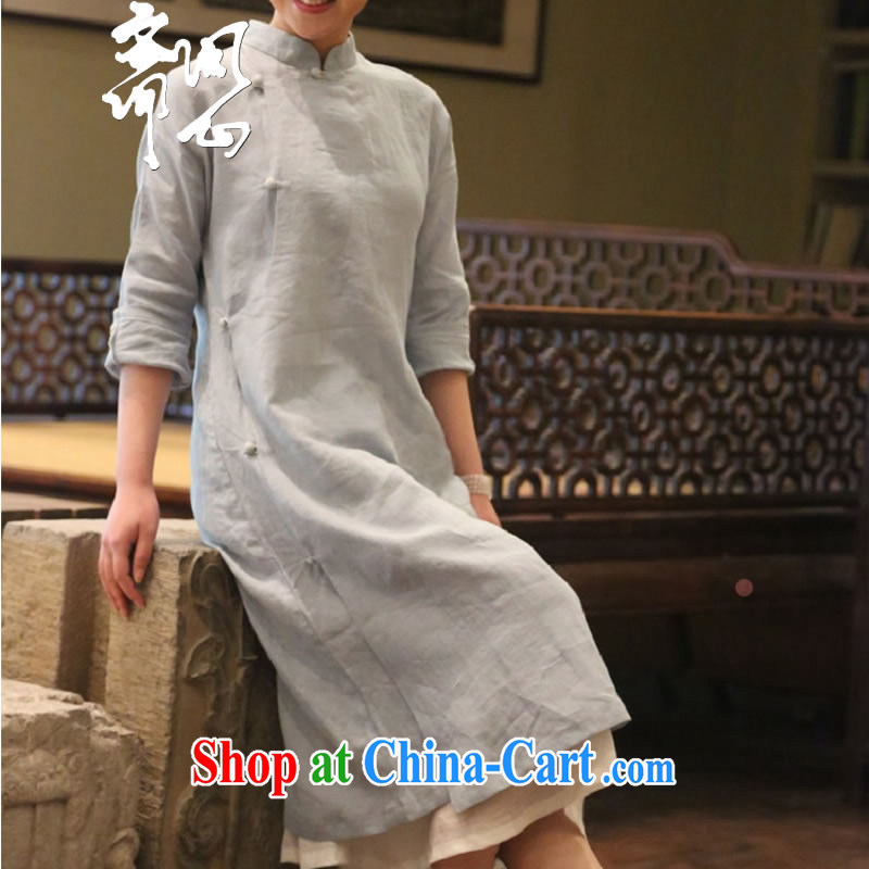 Asked about Ramadan and the Hyatt Regency heart health female spring new linen Chinese Dress robes, for Chinese, for the charge-back long skirt, 1651 blue manual will be able to do the next 15 days L code thick MM to wear