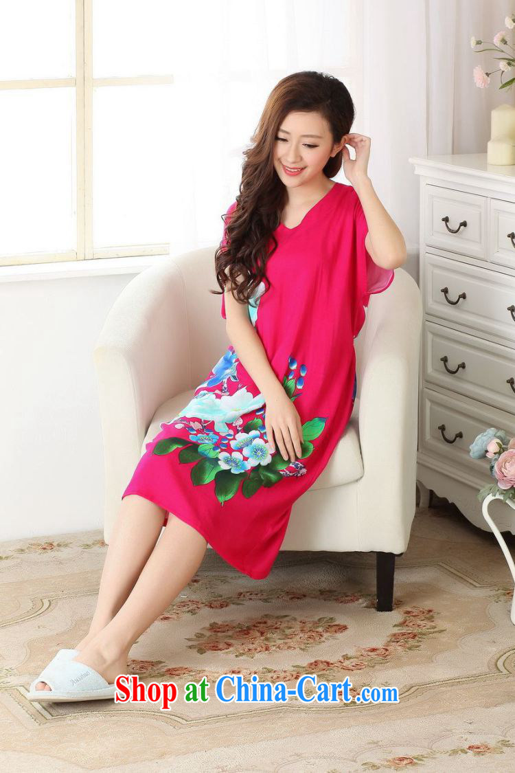 Take the container to the payment female new summer Chinese stamp duty cotton robes Chinese pajamas bathrobe - A PO blue are code pictures, price, brand platters! Elections are good character, the national distribution, so why buy now enjoy more preferential! Health