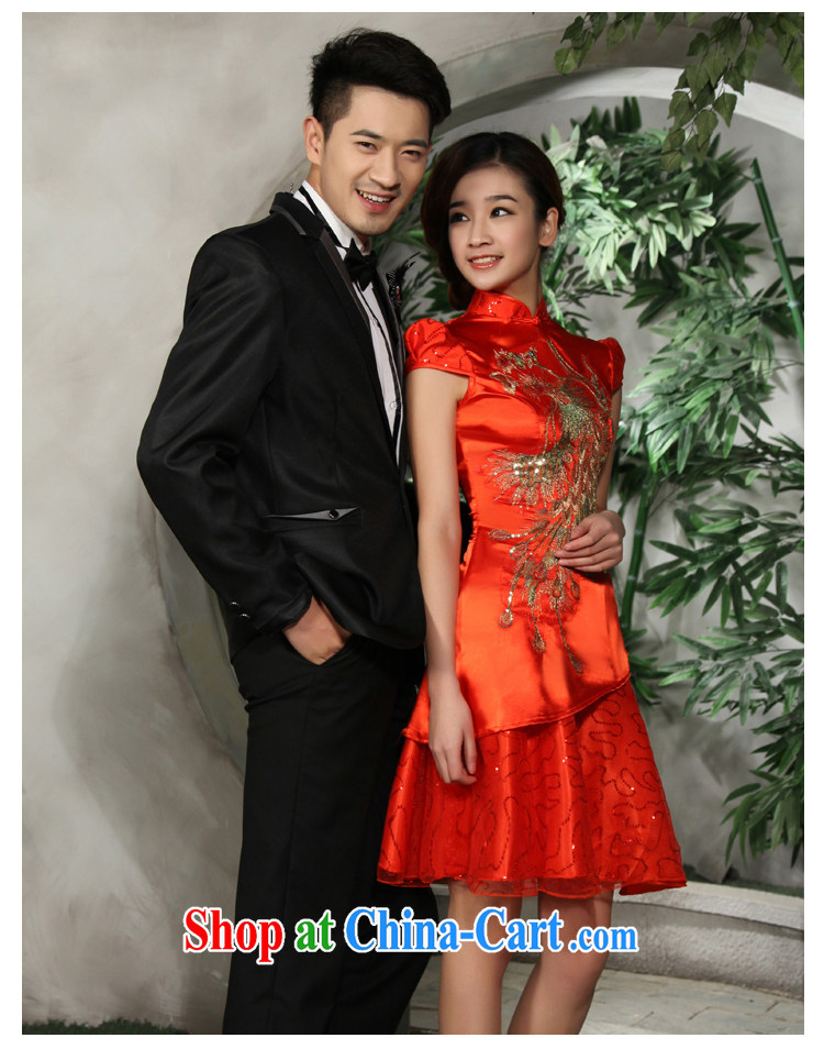 Rain is still clothing and stylish bride toast wedding dresses Chinese refined and elegant short cheongsam, qipao for QP 522 red M pictures, price, brand platters! Elections are good character, the national distribution, so why buy now enjoy more preferential! Health