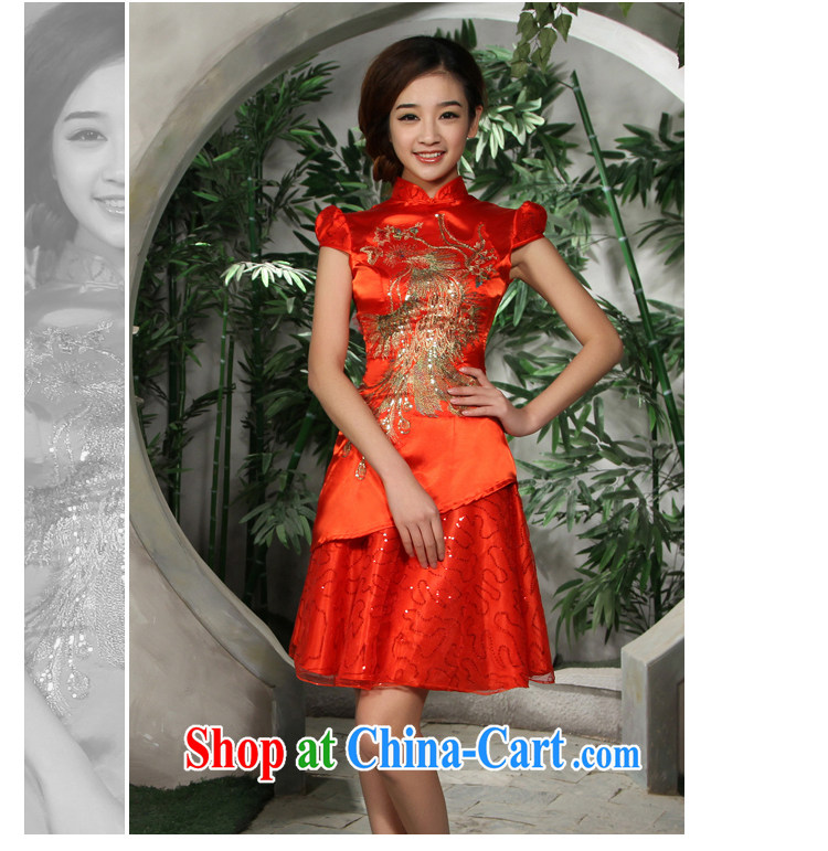 Rain is still clothing and stylish bride toast wedding dresses Chinese refined and elegant short cheongsam, qipao for QP 522 red M pictures, price, brand platters! Elections are good character, the national distribution, so why buy now enjoy more preferential! Health