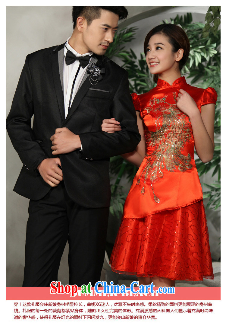 Rain is still clothing and stylish bride toast wedding dresses Chinese refined and elegant short cheongsam, qipao for QP 522 red M pictures, price, brand platters! Elections are good character, the national distribution, so why buy now enjoy more preferential! Health