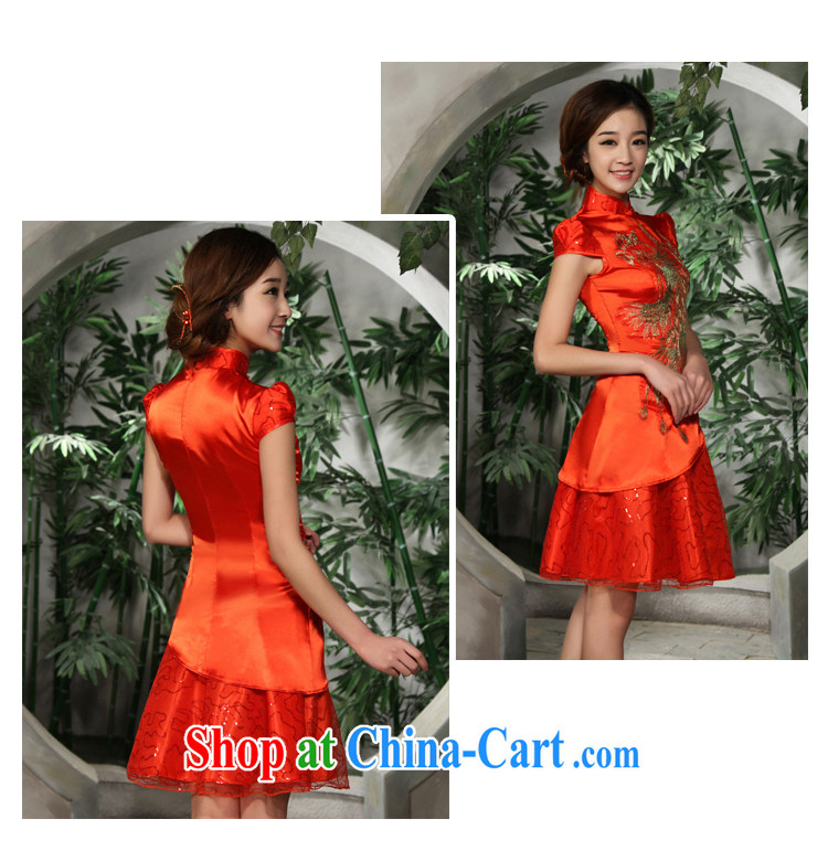 Rain is still clothing and stylish bride toast wedding dresses Chinese refined and elegant short cheongsam, qipao for QP 522 red M pictures, price, brand platters! Elections are good character, the national distribution, so why buy now enjoy more preferential! Health