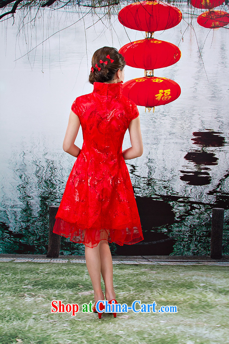 Rain Coat yet stylish bridal wedding dress 2015 new improved Chinese summer wedding dresses toast clothing qipao QP 530 red S pictures, price, brand platters! Elections are good character, the national distribution, so why buy now enjoy more preferential! Health