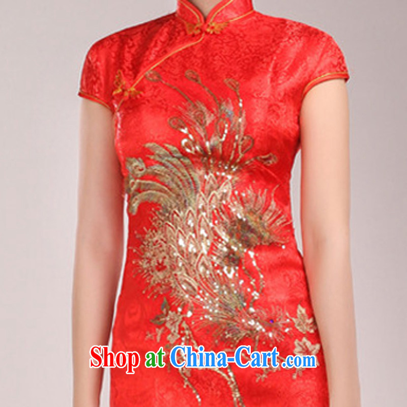 Rain is still Yi marriages 2015 new toast service improvement and stylish short skirts dresses Chinese style wedding, dresses for QP 521 red XL, rain is clothing, and shopping on the Internet
