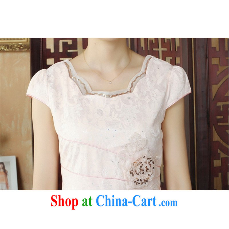 In accordance with the situation in summer 2015 Ethnic Wind plain-color lace collar lace stamp duty cultivating cheongsam dress LGD/D 0245 #picture color 2 XL, in accordance with the situation, and, on-line shopping
