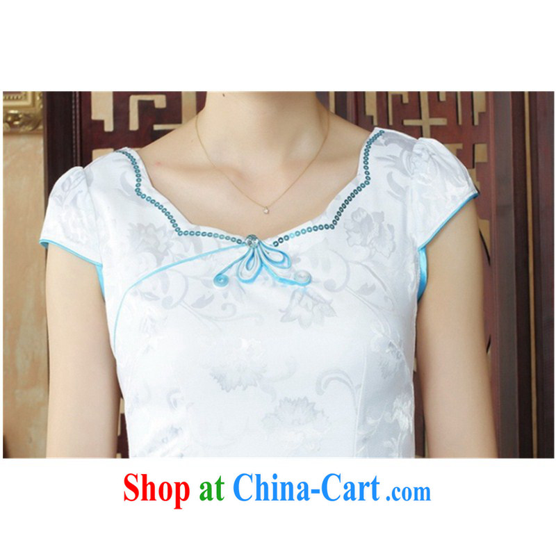 In accordance with the conditions in summer and stylish new round ends antique stamp duty cultivating cheongsam dress LGD/D 0235 #picture color S, in accordance with the situation, and, shopping on the Internet