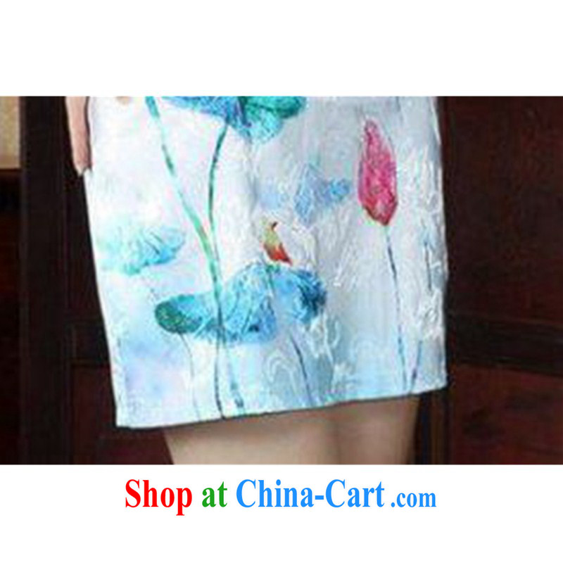 In accordance with the conditions in summer and stylish new round ends antique stamp duty cultivating cheongsam dress LGD/D 0235 #picture color S, in accordance with the situation, and, shopping on the Internet