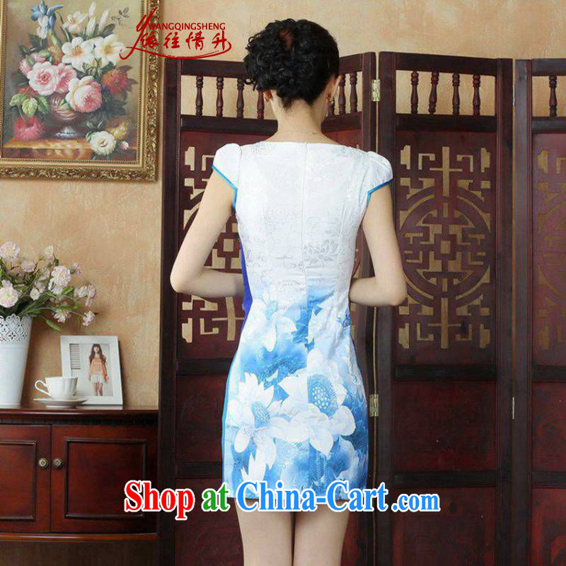 According to the situation in Korea summer edition New Round ends embroidered stitching color beauty cheongsam dress LGD/D 0234 #picture color 2 XL, according to the situation, and, shopping on the Internet