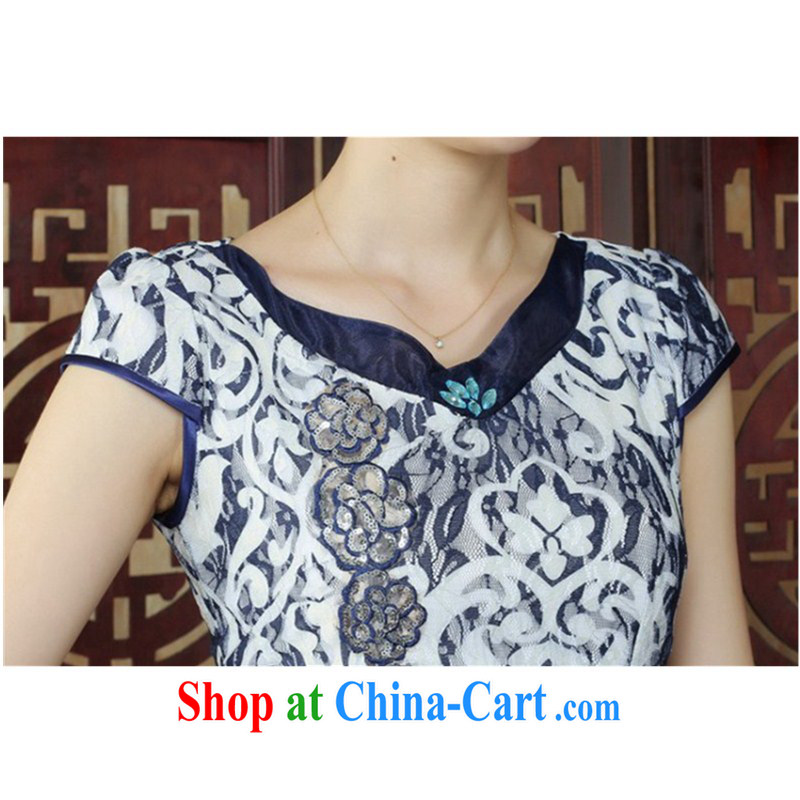 In accordance with the conditions in summer and stylish new V stamp duty for cultivating cheongsam dress LGD/D 0233 #picture color 2 XL, in accordance with the situation, and, online shopping