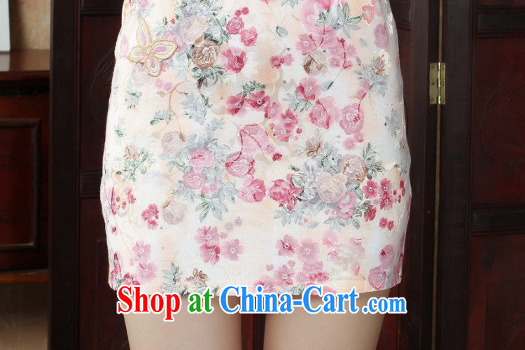 Take the dresses summer load short lace cheongsam dress daily short cheongsam dress skirt 2 pink S pictures, price, brand platters! Elections are good character, the national distribution, so why buy now enjoy more preferential! Health
