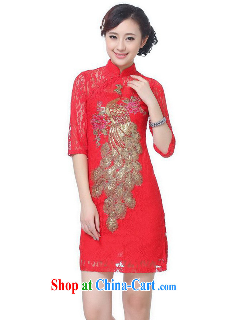 In accordance with the situation in summer 2015 new, for cultivating embroidery lace short cheongsam dress LGD/E 0014 #black 2 XL pictures, price, brand platters! Elections are good character, the national distribution, so why buy now enjoy more preferential! Health