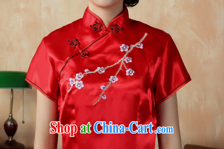 Jessup, new elegant and refined, for manually tie embroidered Phillips short-sleeved long cheongsam dress female J 3406 Lake blue XXXL pictures, price, brand platters! Elections are good character, the national distribution, so why buy now enjoy more preferential! Health