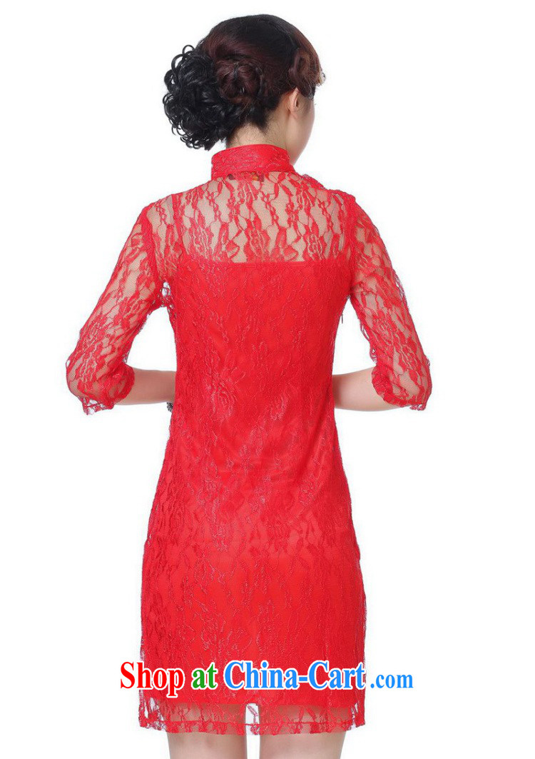 In accordance with the situation in summer 2015 trendy new products, new lace stitching, cultivating cuff cheongsam dress LGD/E #0019 white 2XL pictures, price, brand platters! Elections are good character, the national distribution, so why buy now enjoy more preferential! Health
