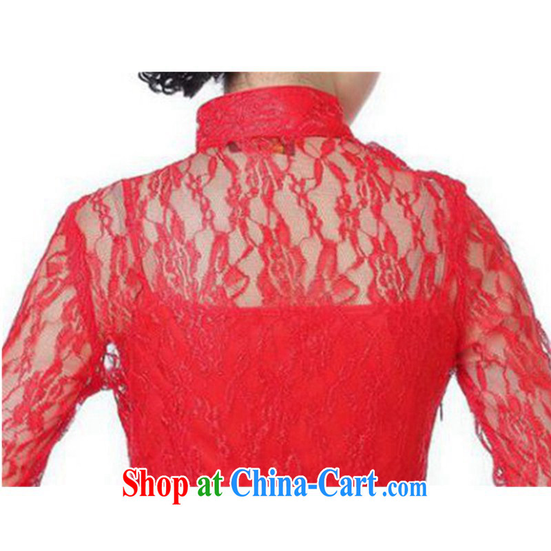 In accordance with the situation in summer 2015 trendy new products, new lace stitching, cultivating cuff cheongsam dress LGD/E #0019 white 2XL, in accordance with the situation, and, on-line shopping