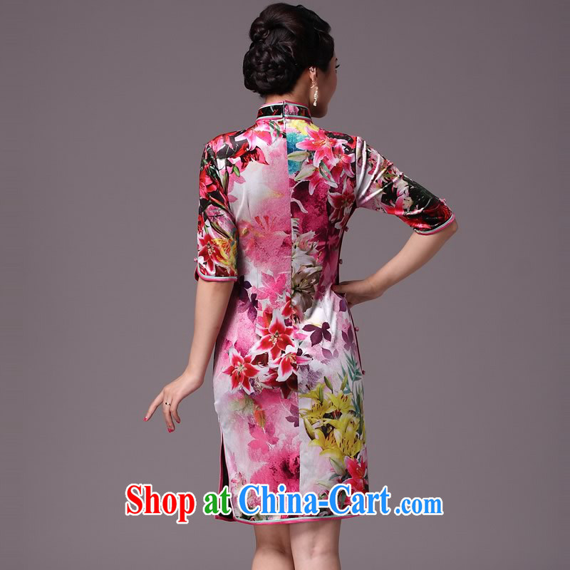 The CYD HO Kwun Tong' flower Chow 2015 upscale velvet cuff in cheongsam spring retro MOM replace cheongsam G 97,126 M suit, Sau looked Tang, shopping on the Internet