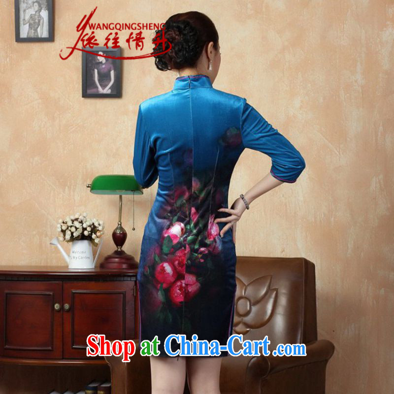 In accordance with the conditions and l stretch the wool painting stylish classic in short sleeves cheongsam Chinese LGD/TD 0004 #picture color 2 XL, in accordance with the situation, and, shopping on the Internet