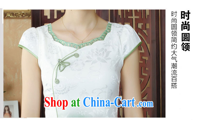 Ko Yo Mephidross colorful factory direct spring and summer retro improved cheongsam dress new cotton round-collar short-sleeve retro stamp cheongsam D 0238 white 175/2 XL pictures, price, brand platters! Elections are good character, the national distribution, so why buy now enjoy more preferential! Health