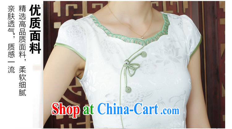 Ko Yo Mephidross colorful factory direct spring and summer retro improved cheongsam dress new cotton round-collar short-sleeve retro stamp cheongsam D 0238 white 175/2 XL pictures, price, brand platters! Elections are good character, the national distribution, so why buy now enjoy more preferential! Health