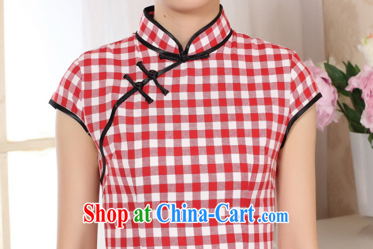 Take the cotton the retro checked short-sleeved qipao improved daily republic linen girls summer dresses skirts - A White Haig L pictures, price, brand platters! Elections are good character, the national distribution, so why buy now enjoy more preferential! Health