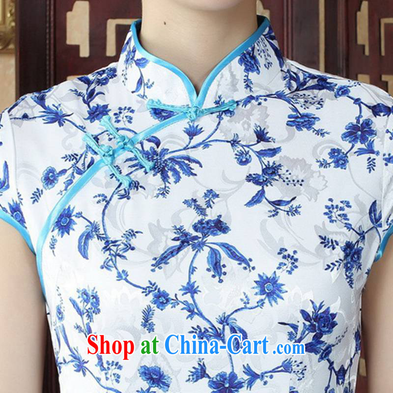 In accordance with the conditions and in summer and stylish new products ladies' robes, for the hard-pressed stamp duty cultivating Chinese qipao LGD/D 0249 #picture color 2 XL, in accordance with the situation, and, on-line shopping