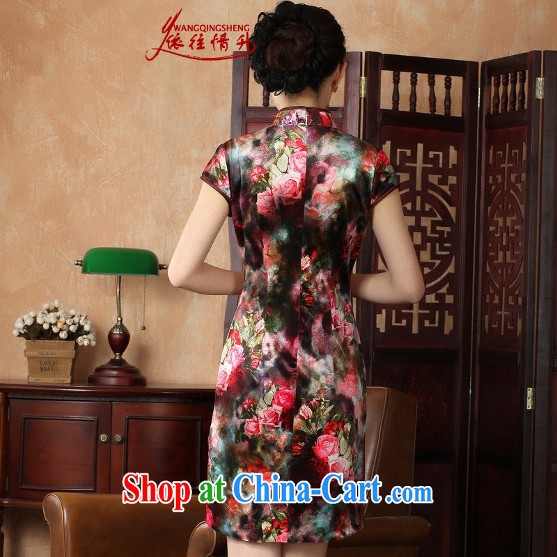 In accordance with the situation in summer 2015 new stylish classic stretch gold velour poster short-sleeved cultivating Chinese qipao LGD/TD 0013 #picture color 2 XL, according to the situation, and, on-line shopping