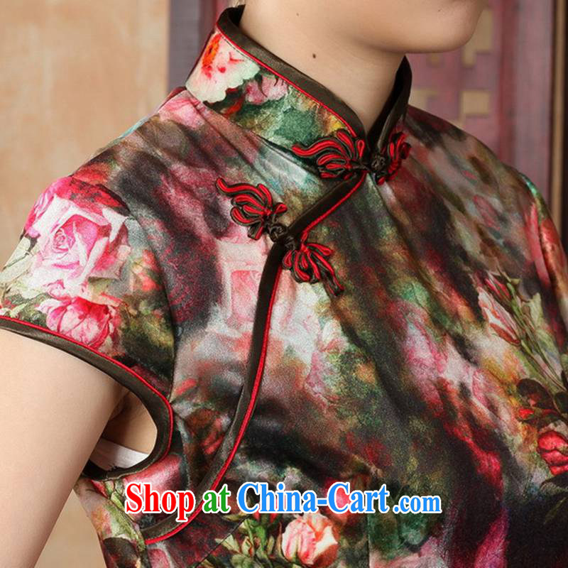 In accordance with the situation in summer 2015 new stylish classic stretch gold velour poster short-sleeved cultivating Chinese qipao LGD/TD 0013 #picture color 2 XL, according to the situation, and, on-line shopping