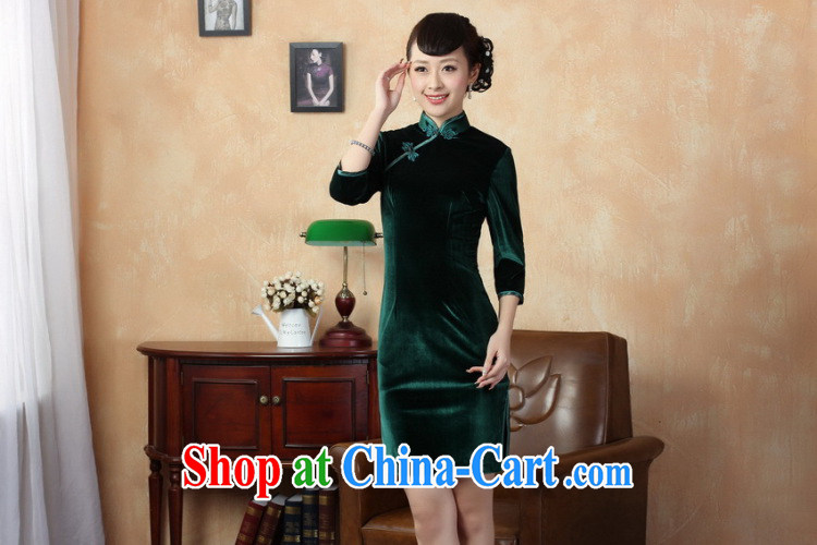 Take the Chinese cheongsam dress, new Chinese improved, for a solid color-stretch-velvet cheongsam 7 Cuff - D The Tsing 3 XL pictures, price, brand platters! Elections are good character, the national distribution, so why buy now enjoy more preferential! Health