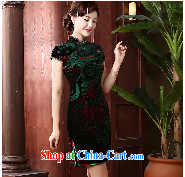 The CYD HO Kwun Tong' Peony red Silk Cheongsam retro improved 2014 summer new noble sauna silk QD 4722 green XL pictures, price, brand platters! Elections are good character, the national distribution, so why buy now enjoy more preferential! Health