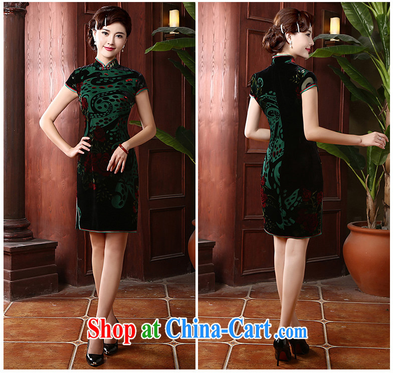 The CYD HO Kwun Tong' Peony red Silk Cheongsam retro improved 2014 summer new noble sauna silk QD 4722 green XL pictures, price, brand platters! Elections are good character, the national distribution, so why buy now enjoy more preferential! Health