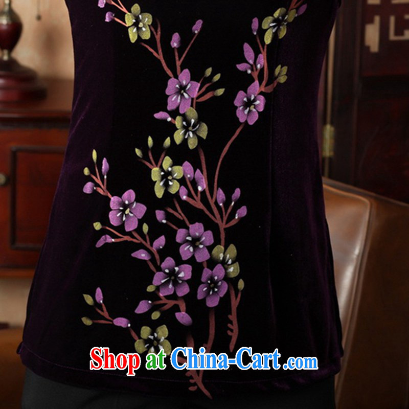 In accordance with the conditions in the spring and autumn, the stamp duty for cultivating 9 sub-cuff velvet cheongsam shirt LGD/A 0065 #black 3 XL, according to the situation, and, on-line shopping