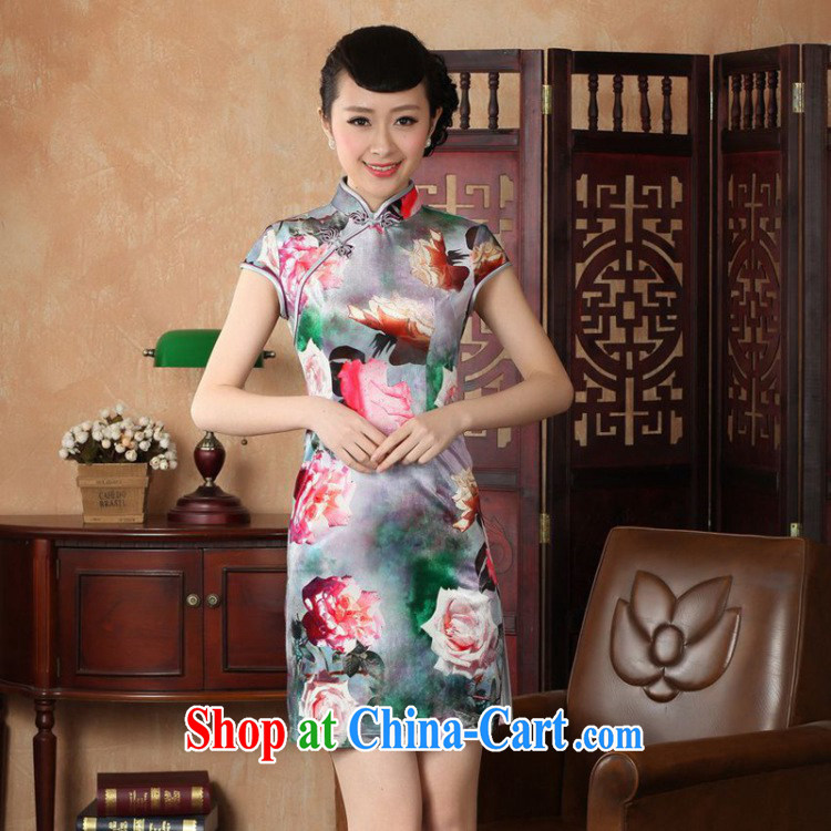 According to summer in new stylish classic stretch gold velour poster short-sleeve Chinese qipao LGD/TD 0012 #picture color 2 XL pictures, price, brand platters! Elections are good character, the national distribution, so why buy now enjoy more preferential! Health