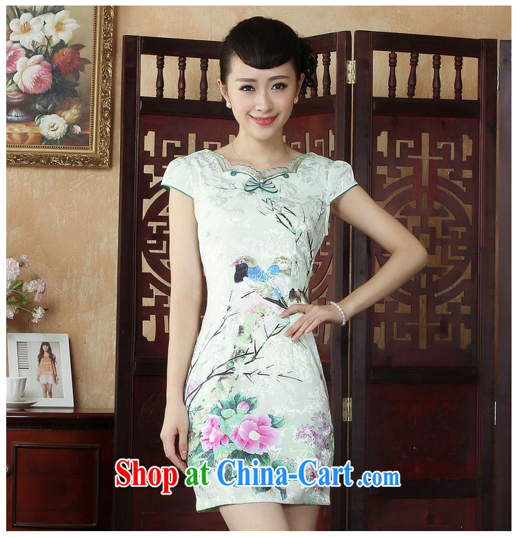 Ko Yo vines into colorful factory direct spring and summer water and ink stamp of Ethnic Wind cotton round neck improved short-sleeved video pockets and cheongsam dress D 0244 photo color 175/2 XL pictures, price, brand platters! Elections are good character, the national distribution, so why buy now enjoy more preferential! Health