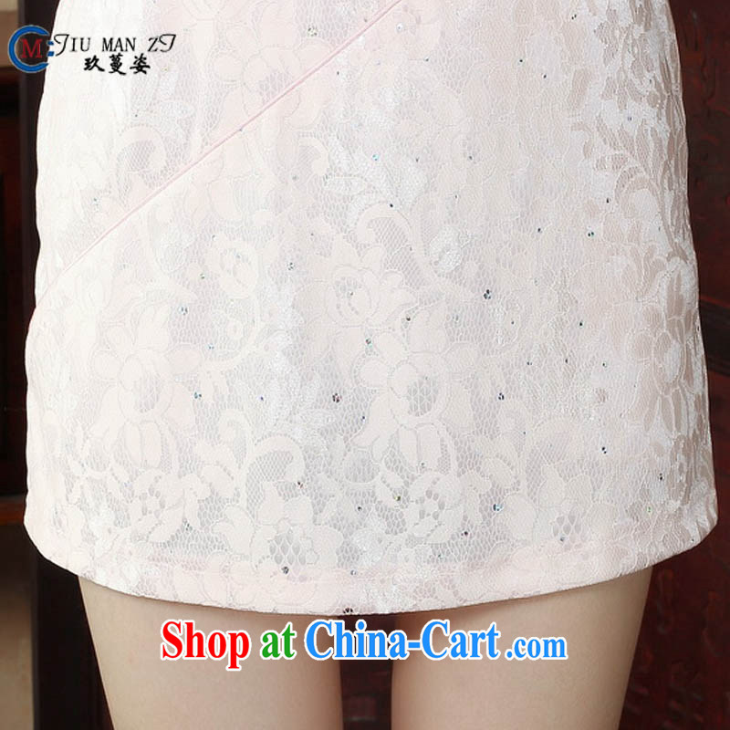 Ko Yo Mephidross beauty factory direct spring and summer stylish, classy cotton dress Ethnic Wind stamp duty round-collar short-sleeve beauty package and qipao D 0245 picture color 175/2 XL, capital city sprawl, shopping on the Internet