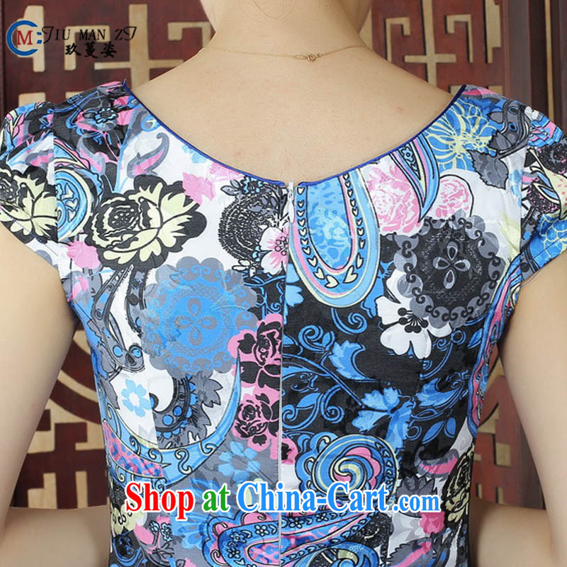 Ko Yo vines into colorful factory outlets (Spring/Summer abstract stylish ethnic wind dresses atmospheric cotton round-collar short-sleeve beauty package and robes D 0246 picture color 165/L, capital city sprawl, shopping on the Internet