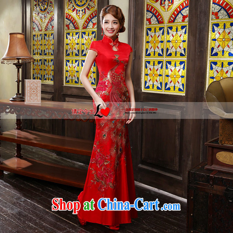 Love Life new 2015 cheongsam dress improved red Chinese Antique crowsfoot wedding dress long bridal toast serving red XXL pictures, price, brand platters! Elections are good character, the national distribution, so why buy now enjoy more preferential! Health