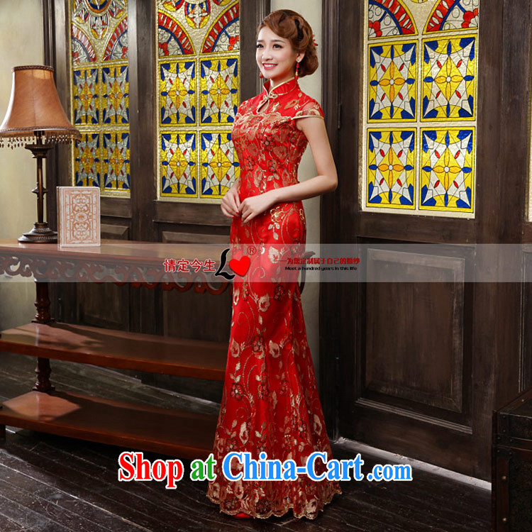 Love Life new 2015 cheongsam dress improved red Chinese Antique crowsfoot wedding dress long bridal toast serving female Red XXL pictures, price, brand platters! Elections are good character, the national distribution, so why buy now enjoy more preferential! Health