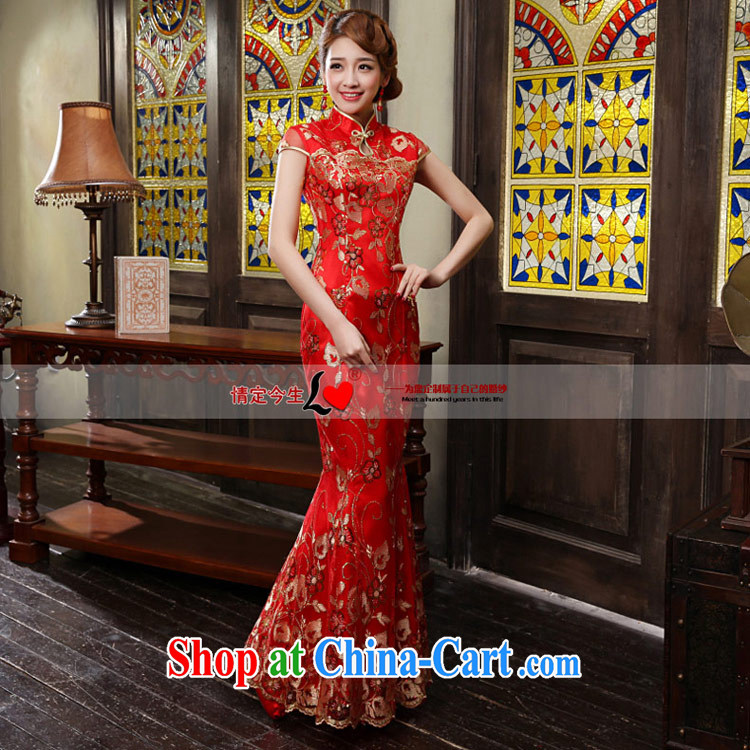 Love Life new 2015 cheongsam dress improved red Chinese Antique crowsfoot wedding dress long bridal toast serving female Red XXL pictures, price, brand platters! Elections are good character, the national distribution, so why buy now enjoy more preferential! Health