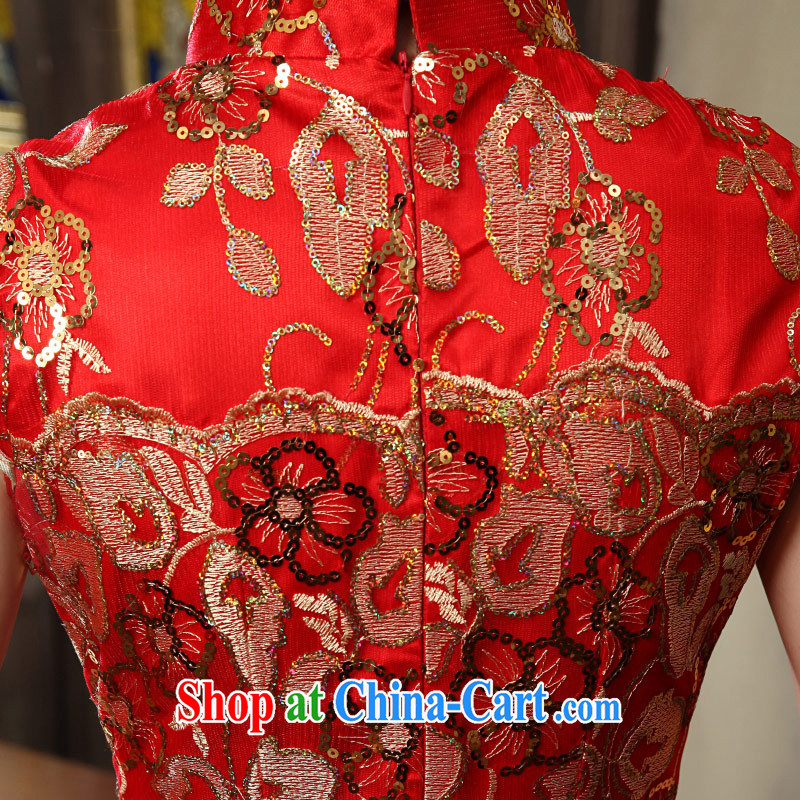 Love Life new 2015 cheongsam dress improved red Chinese Antique crowsfoot wedding dress long bridal toast serving female Red XXL, love life, and shopping on the Internet