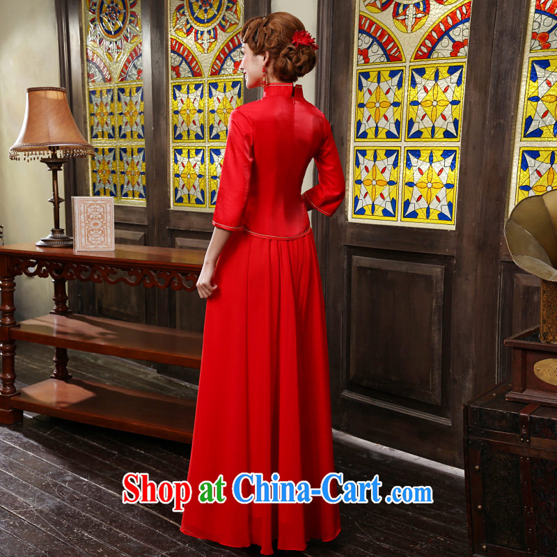 Love Life 2015 new cheongsam dress improved red Chinese Antique crowsfoot pregnant women wedding dresses bridal toast serving red made for a message size, love life, and shopping on the Internet