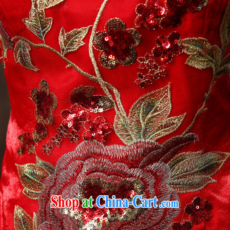 Love Life 2015 new cheongsam dress improved red Chinese Antique crowsfoot pregnant women wedding dresses bridal toast serving red made for a message size, love life, and shopping on the Internet