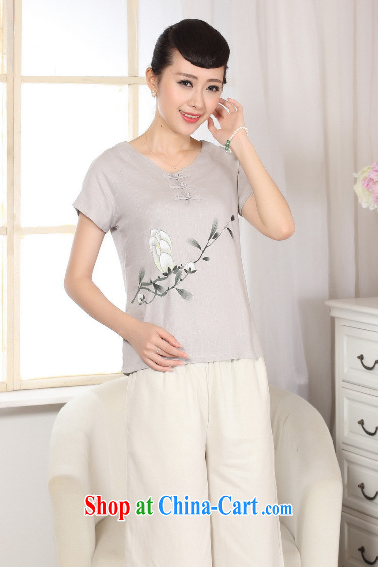 According to the conditions in summer and stylish new short-sleeved cotton Ma hand painted Ethnic Wind Chinese T-shirt LGD/A 0072 #pink 2 XL pictures, price, brand platters! Elections are good character, the national distribution, so why buy now enjoy more preferential! Health