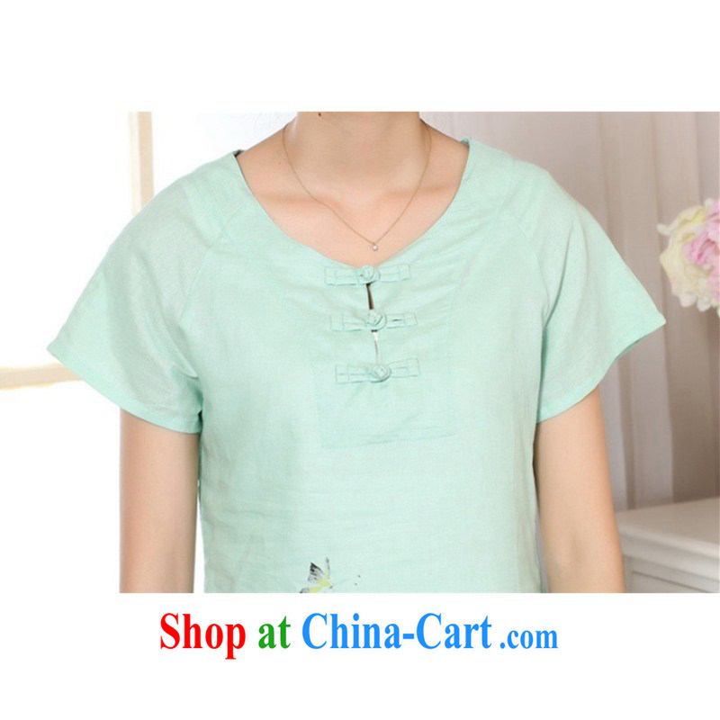 According to the conditions in summer and stylish new short-sleeved cotton the hand painted Ethnic Wind Chinese T-shirt LGD/A 0072 #pink 2 XL, in accordance with the situation, and, on-line shopping
