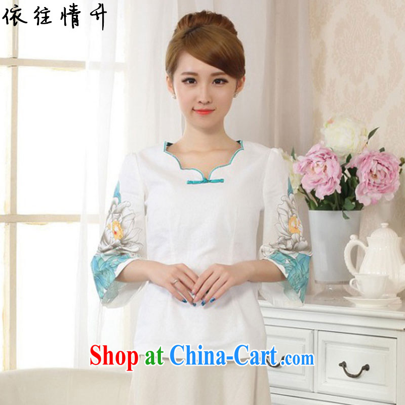 According to the conditions in summer and stylish new linen hand-painted Ethnic Wind horn sleeveless Tang replace LGD_A 0066 _picture color 2 XL